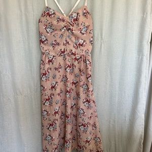RevivALL Clothing Grace Boho Floral Dress in Alpine Peach